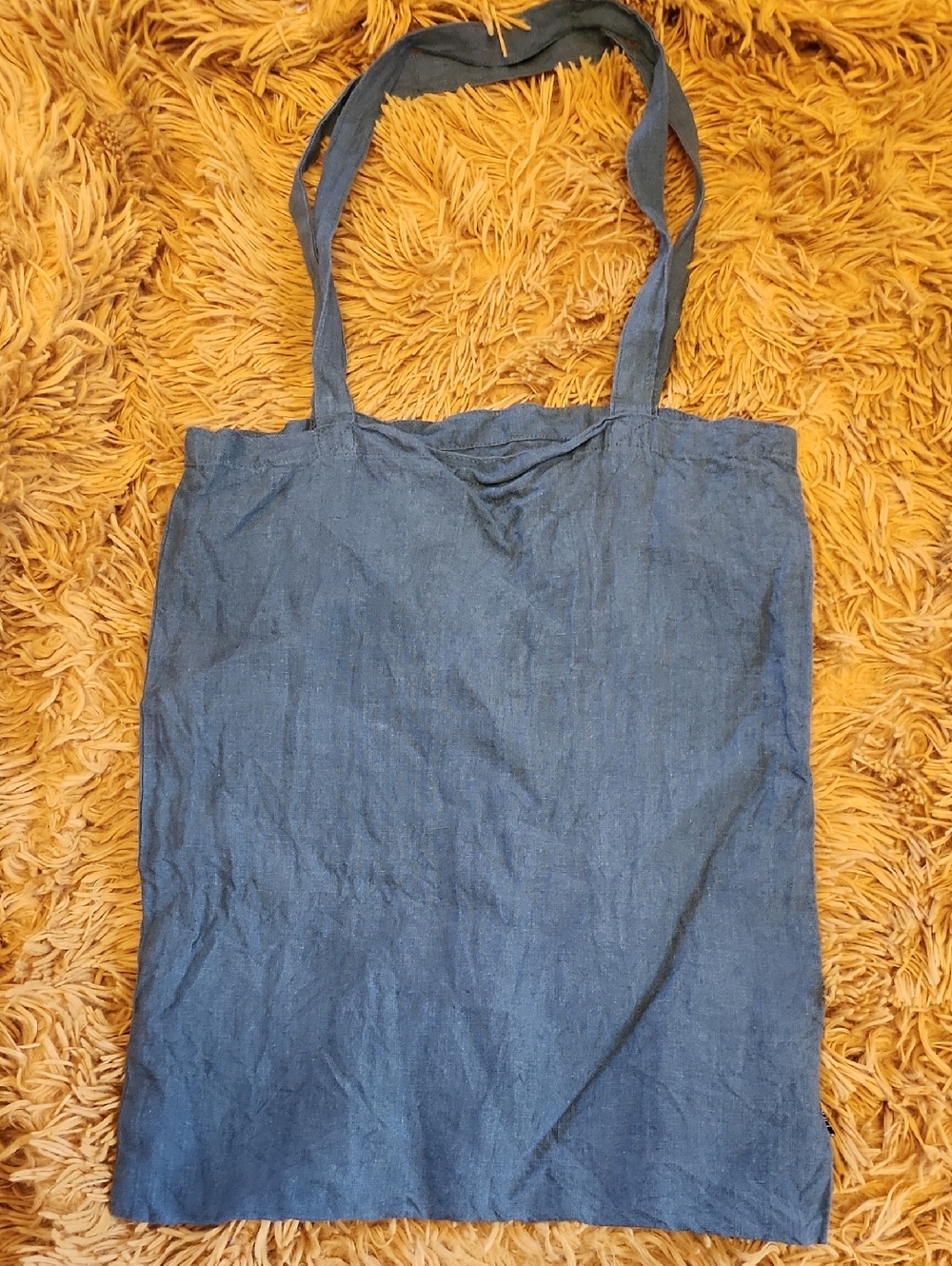 Simple Linen Blue Tote Bag